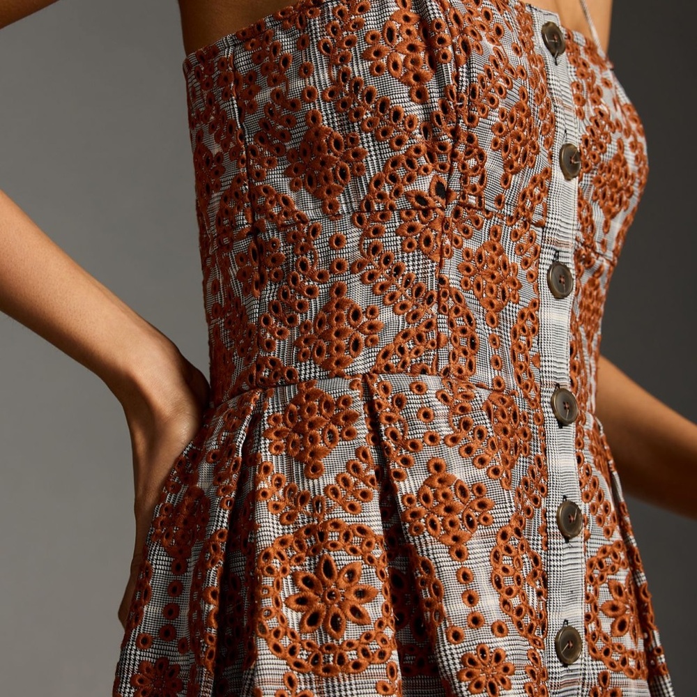 NWT Anthropologie-Maeve Square-Neck Pleated Buttondown Dress - Picture 5 of 14